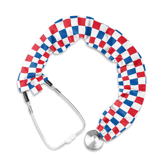 USA/American Flag Inspired Checkered Pattern Stethoscope Protective Cover
