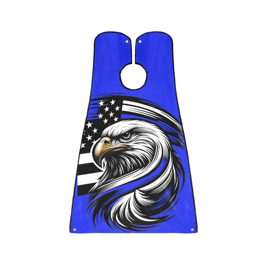 Thin Blue Line Flag Eagle Beard Bib Apron for Men Shaving & Trimming
