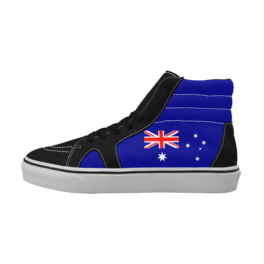 Australia Flag Inspired Women's High Top Canvas Shoes