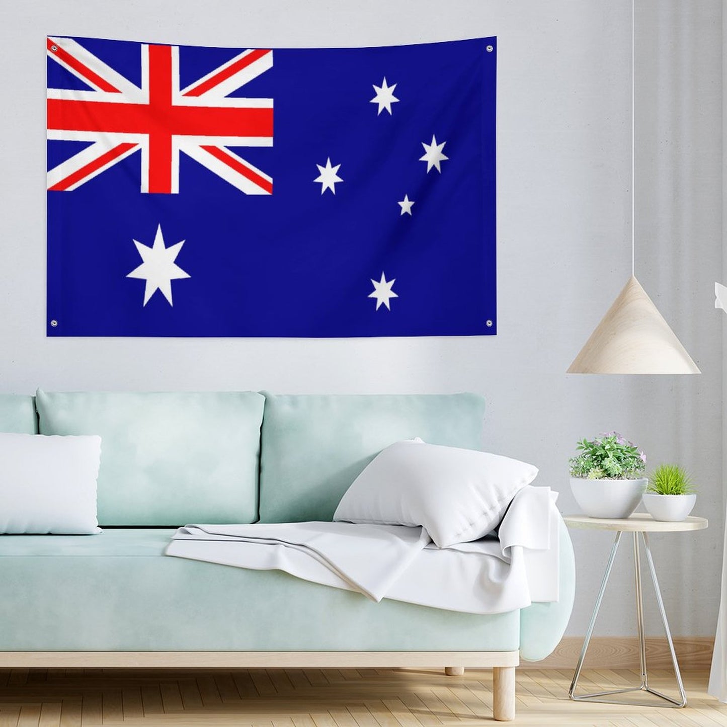 Australia Flag Inspired Wall Mount Flag with Four Grommets (35x59 in)