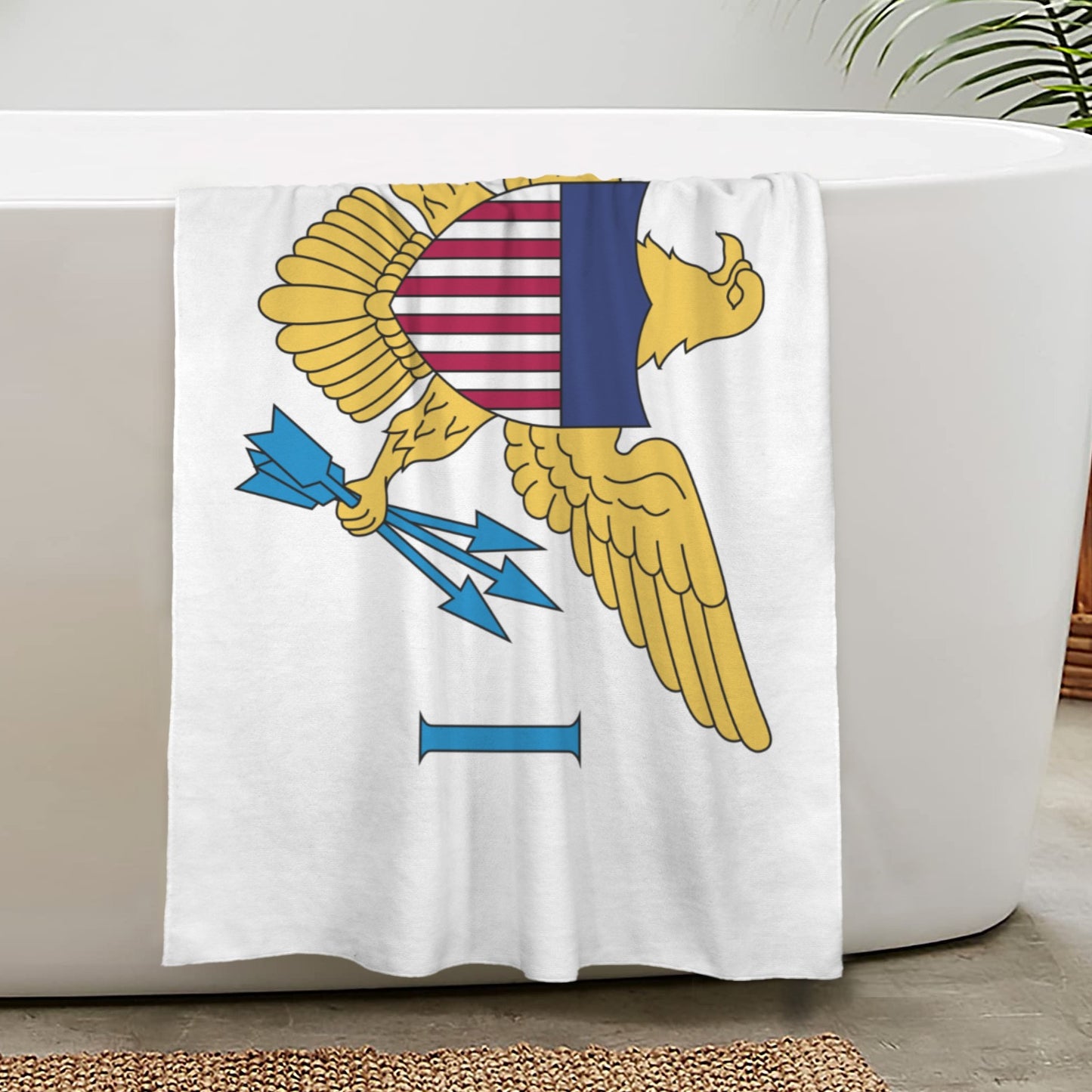 Virgin Islands Flag (US) Flag Inspired Custom Bath Towel 29"x58"(Made in USA)