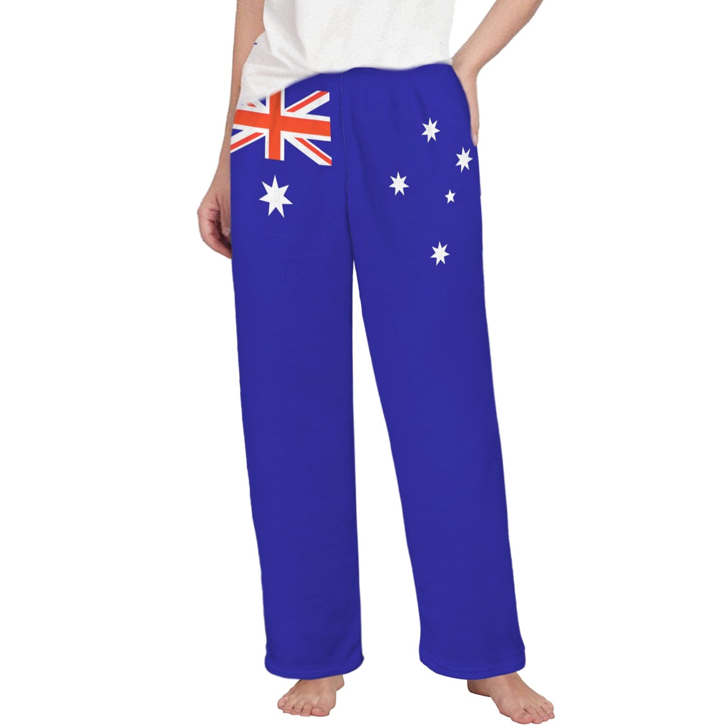 Australia Flag Inspired Women's Flannel Pajama Trousers Made in the USA