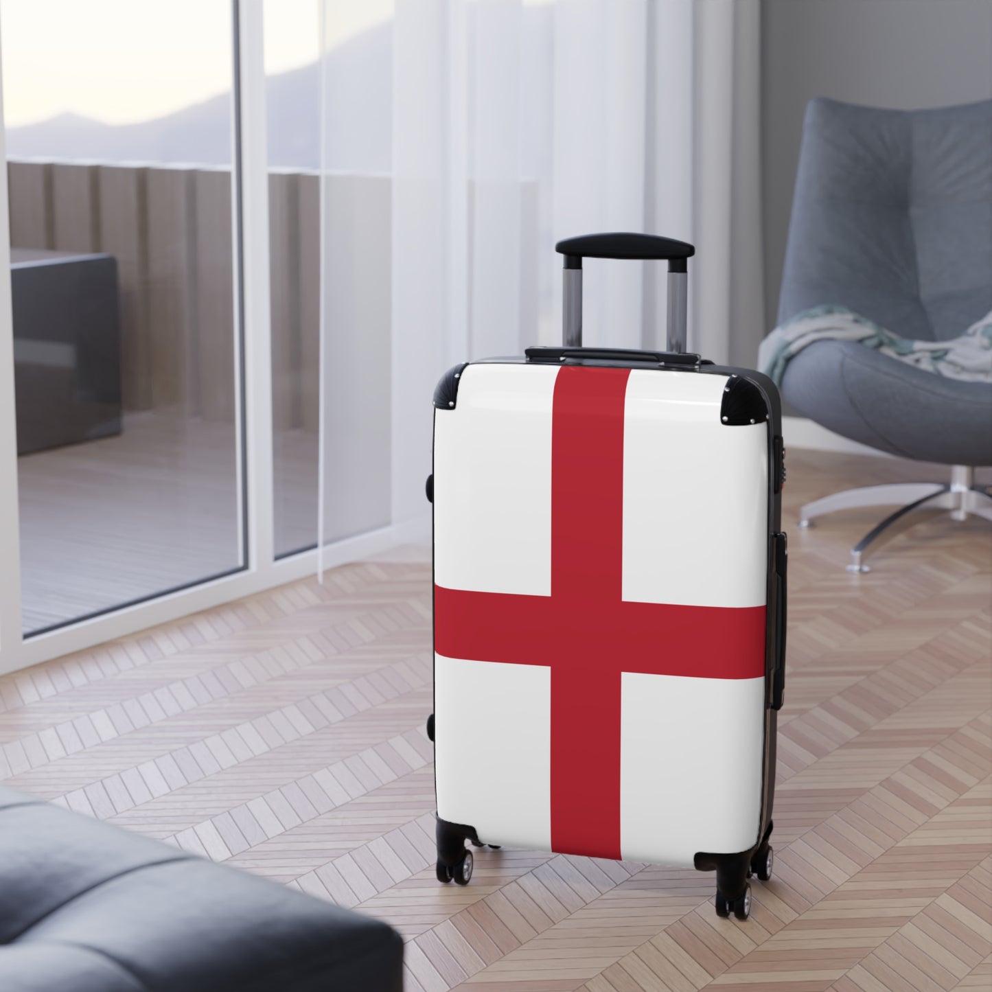 England Flag Inspired Suitcase