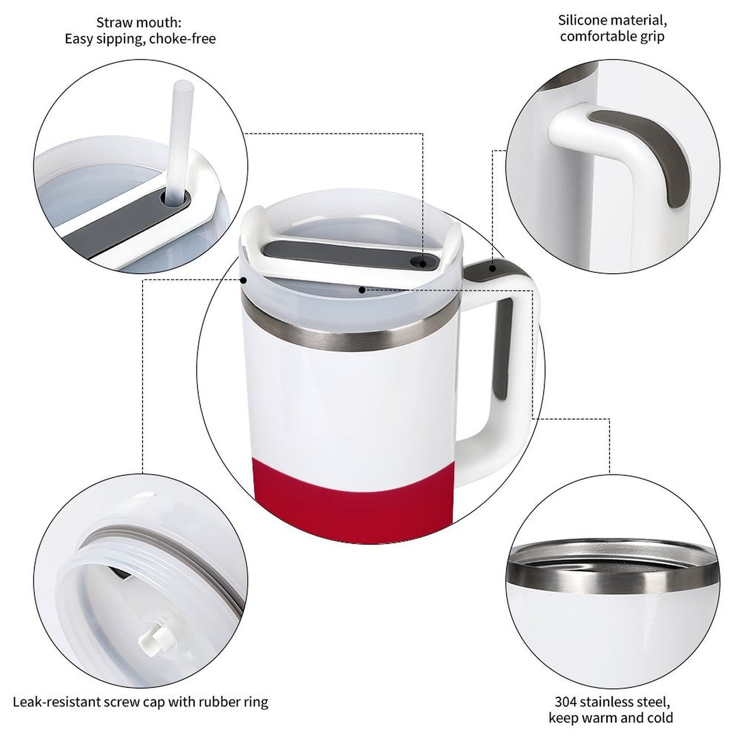 Poland Flag Design 40 oz Stainless Steel Tumbler - Proudly Made in USA