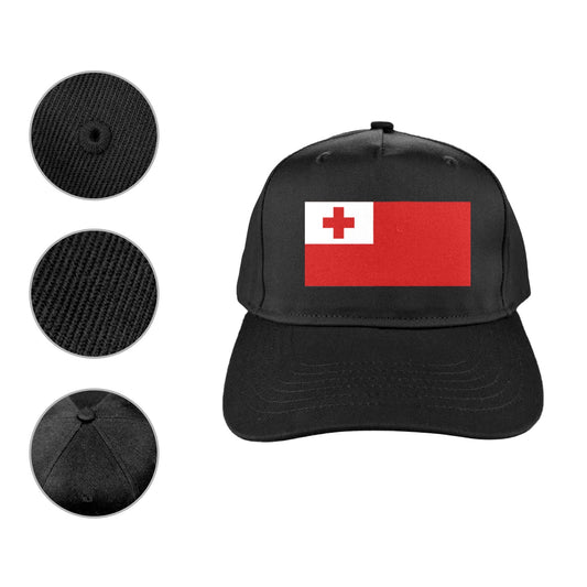 Tonga Flag Inspired Baseball Cap | Printed in the  USA