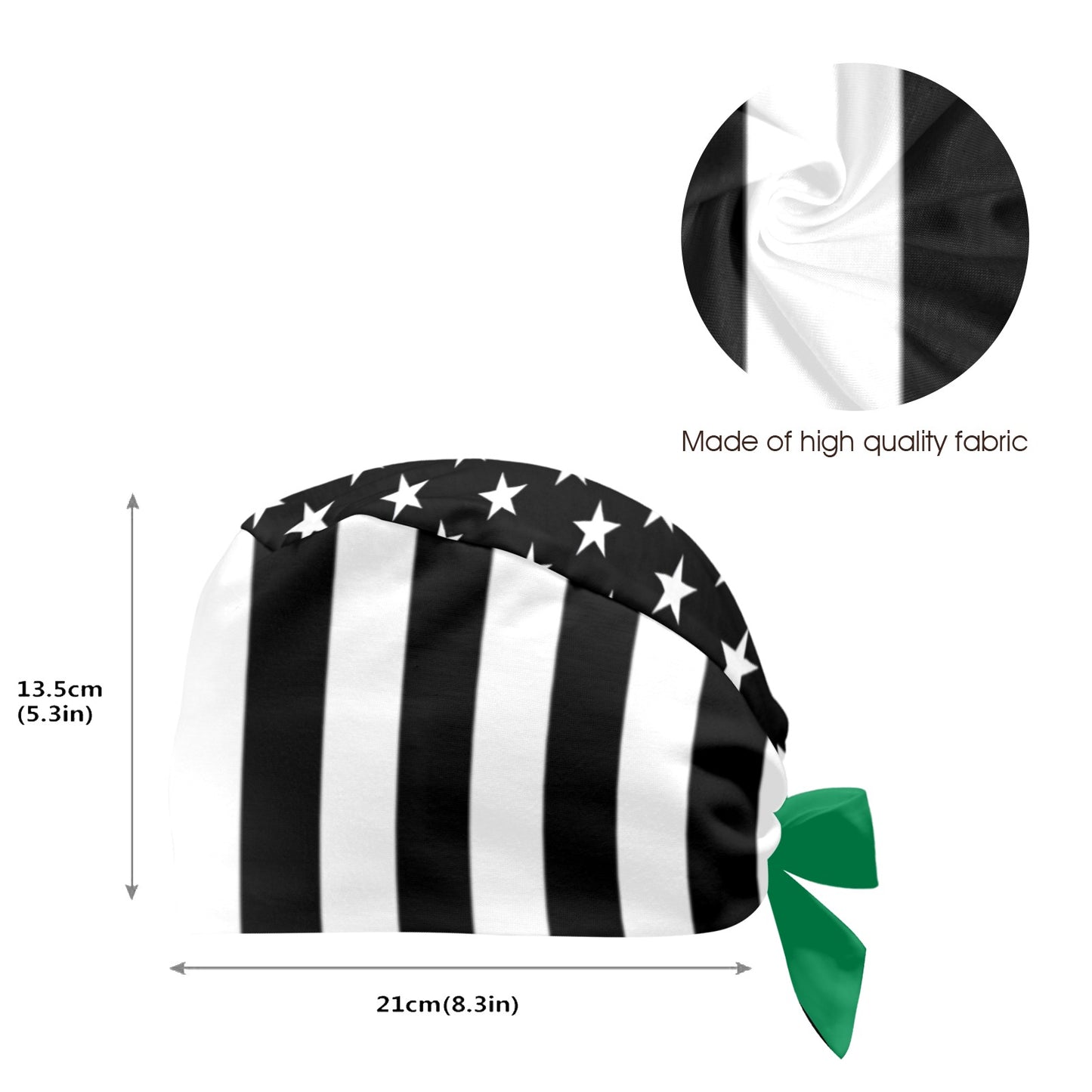 Thin Green Line Flag Inspired Scrub Cap | Ships from USA