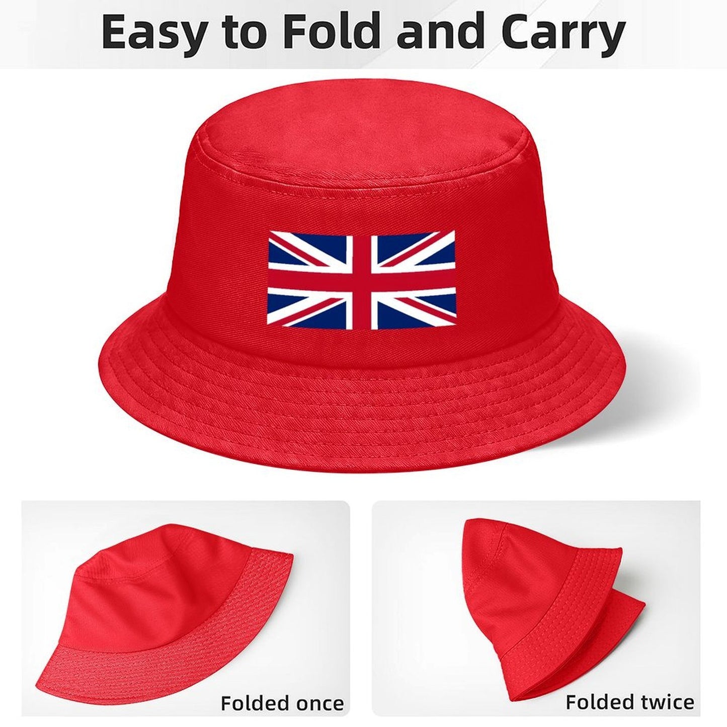 UK/Great Britain Flag Inspired Kids’ Bucket Hat | Ships from USA