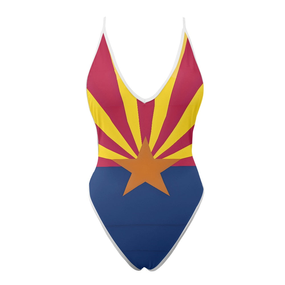 Arizona Flag Inspired One-Piece Thong Swimsuit
