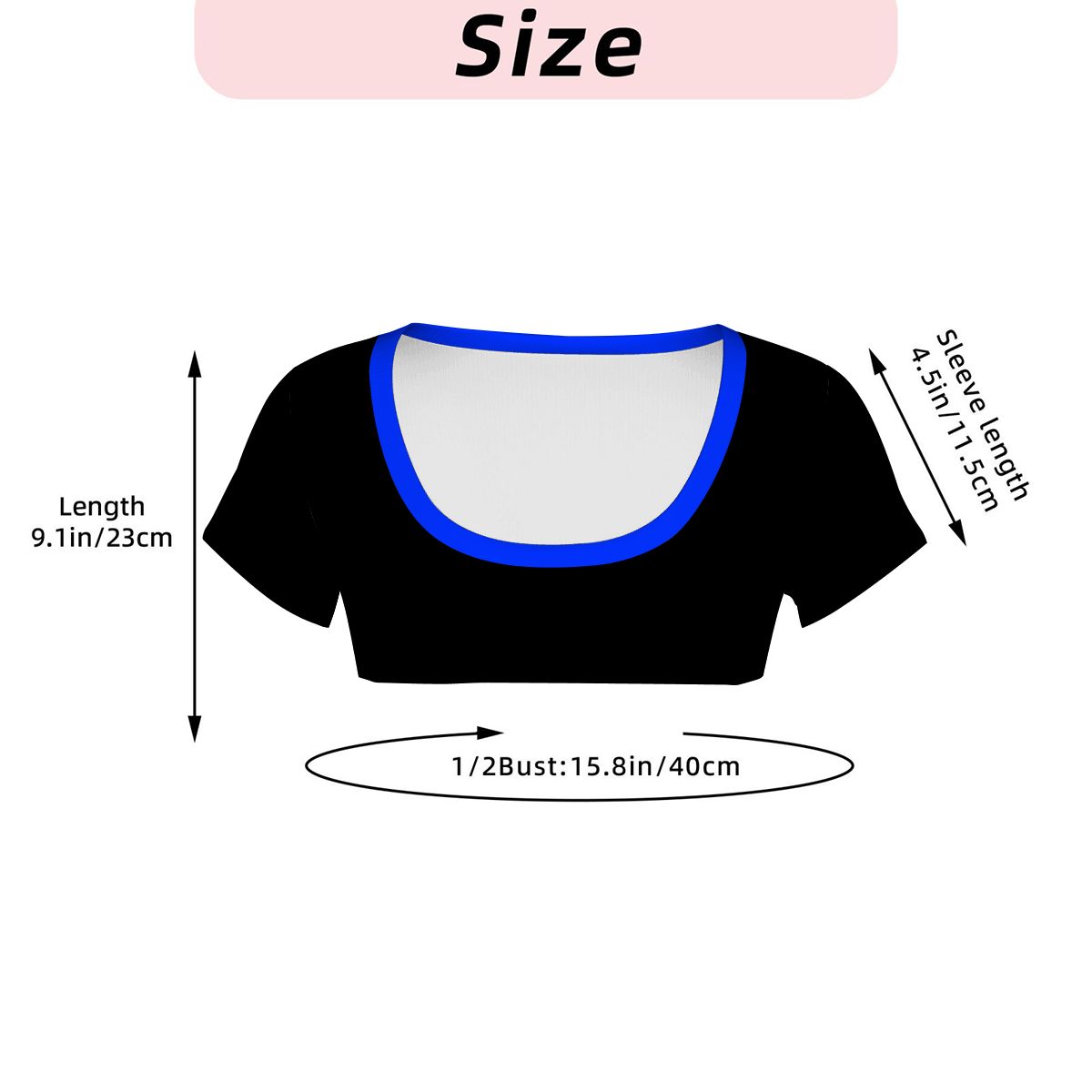 Thin Blue Line Flag Inspired Women's 1/2 Cut Short Sleeve T-Shirt Style-2