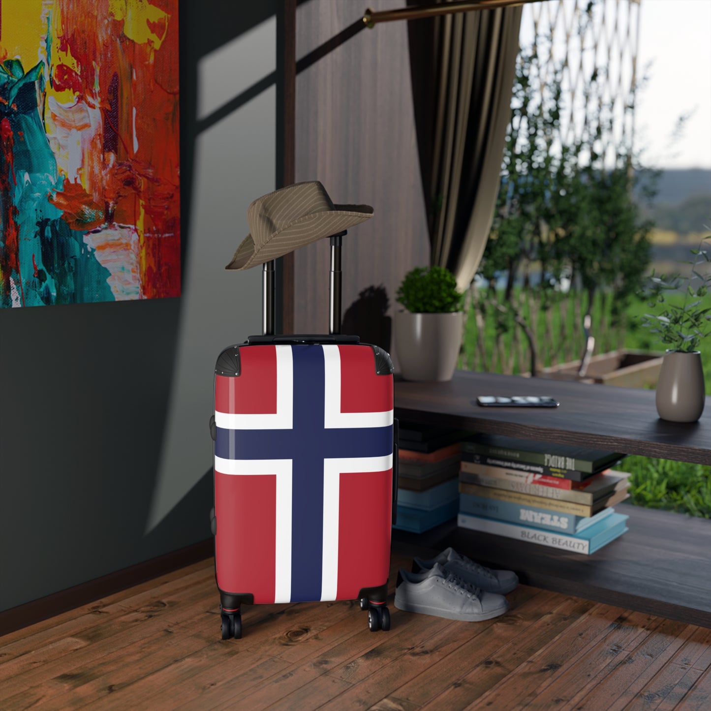 Norway Flag Inspired Suitcase