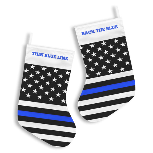 Thin Blue Line Flag Christmas Stocking(Made in USA)