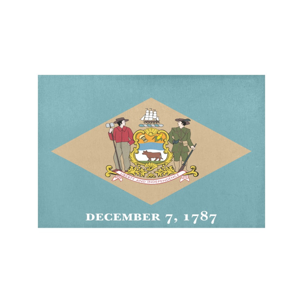 Delaware Flag Placemats 12" x 18" (Set of 6)