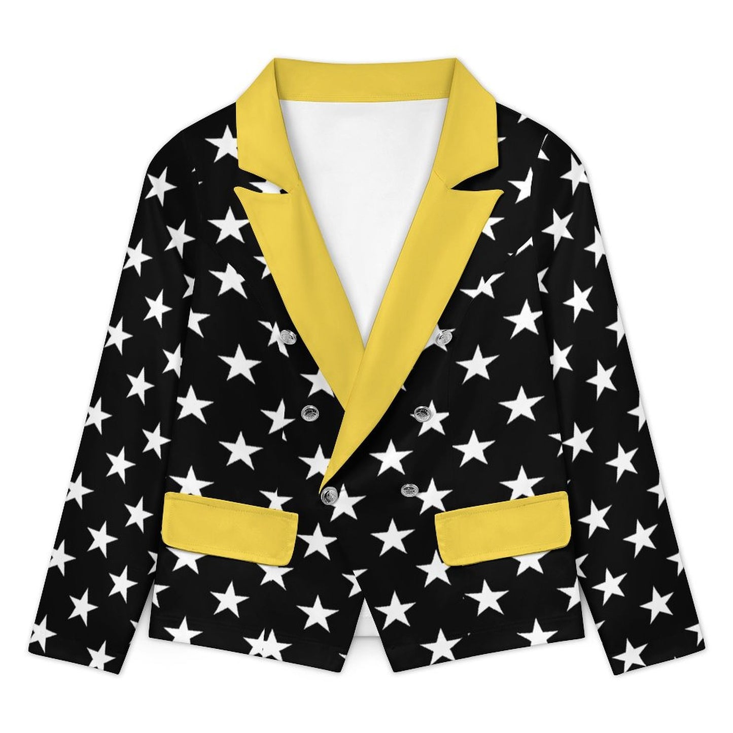 Thin Gold Line Flag Inspired Women’s Double Breasted Blazer