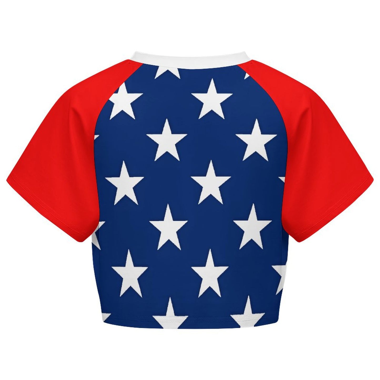 USA/American Flag Inspired Women's Cropped Shirt