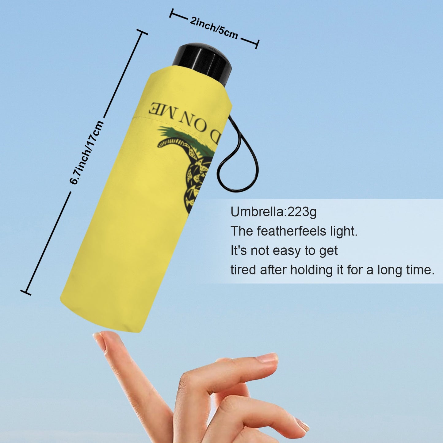 Gadsden Flag Inspired Mini Compact Umbrella