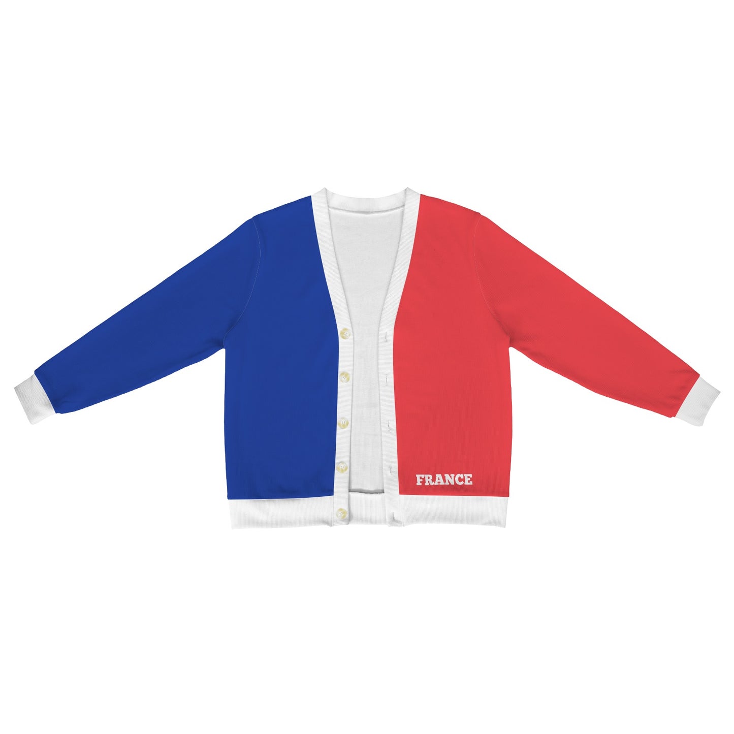 France Flag Inspired Men's Cardigan