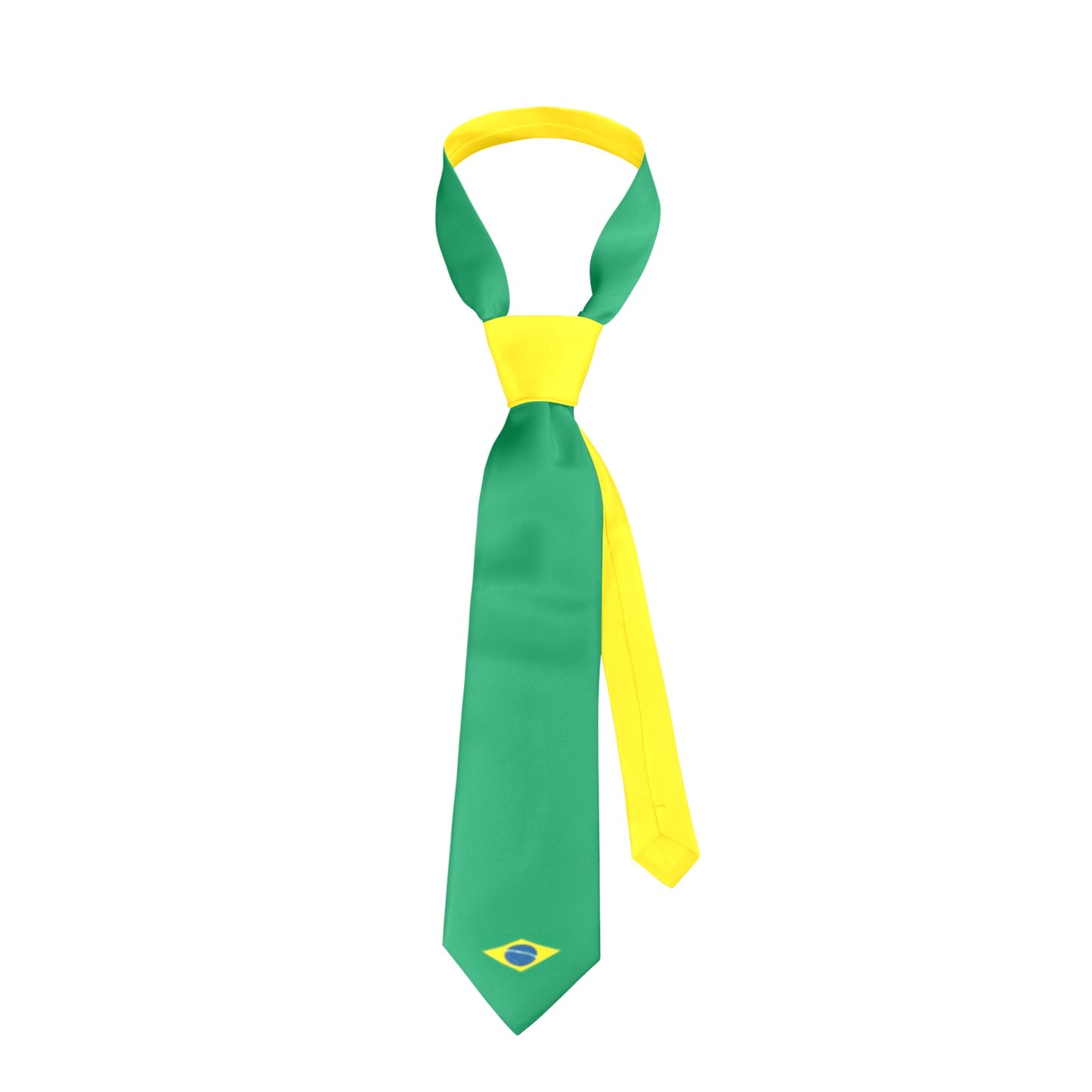 Brazil Flag Inspired Classic Necktie (Two Sides)