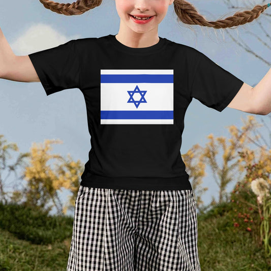 Israel Flag Inspired Girls T-Shirt Made in the USA