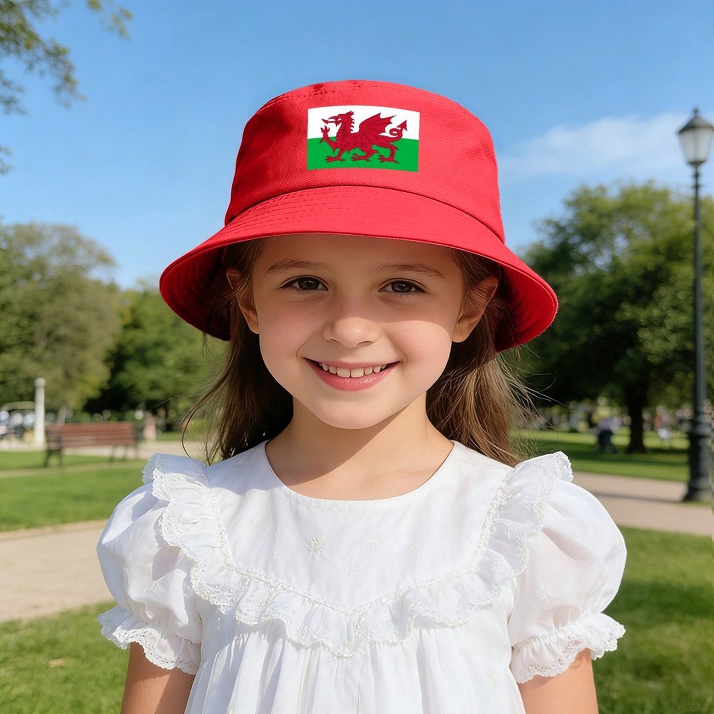 Wales Flag Inspired Kids’ Bucket Hat | Ships from USA