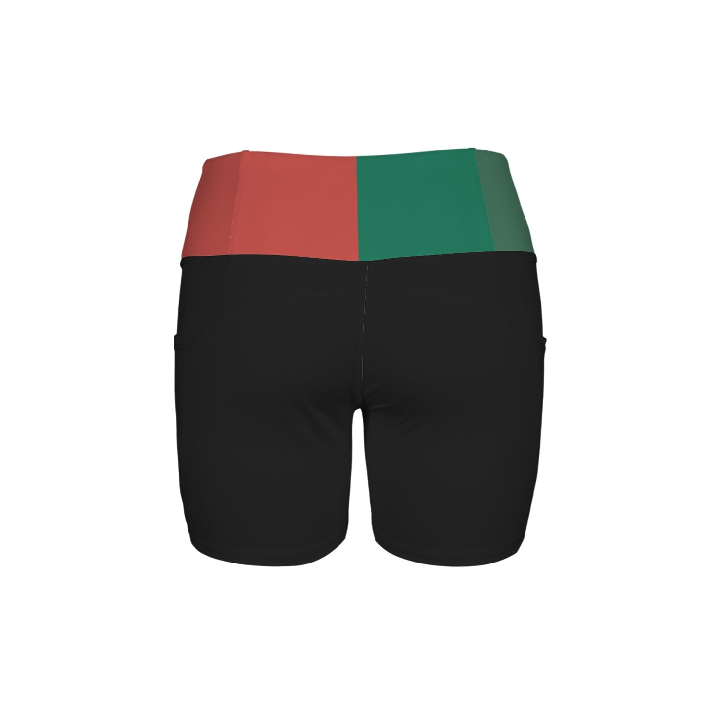 Mexico Flag Inspired Pocket Yoga Active Shorts