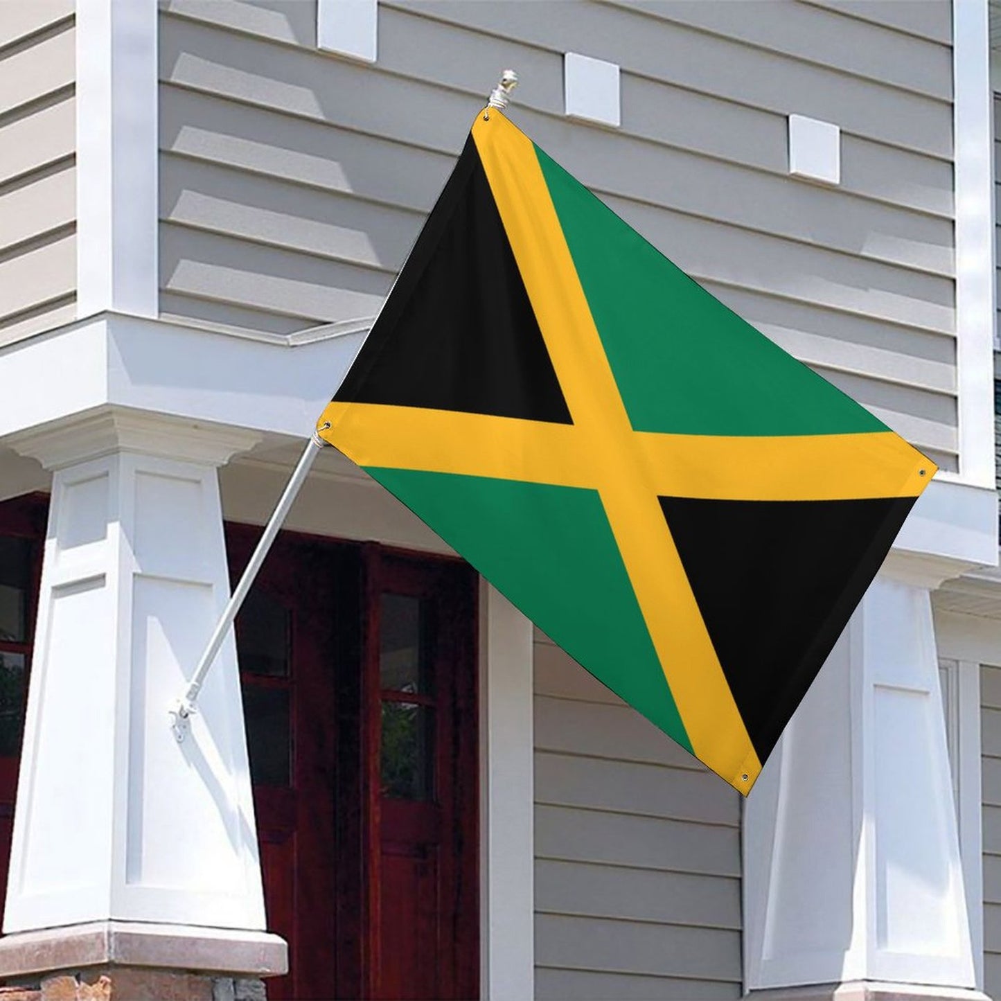 Jamaica Flag Inspired Wall Mount Flag with Four Grommets (35x59 in)