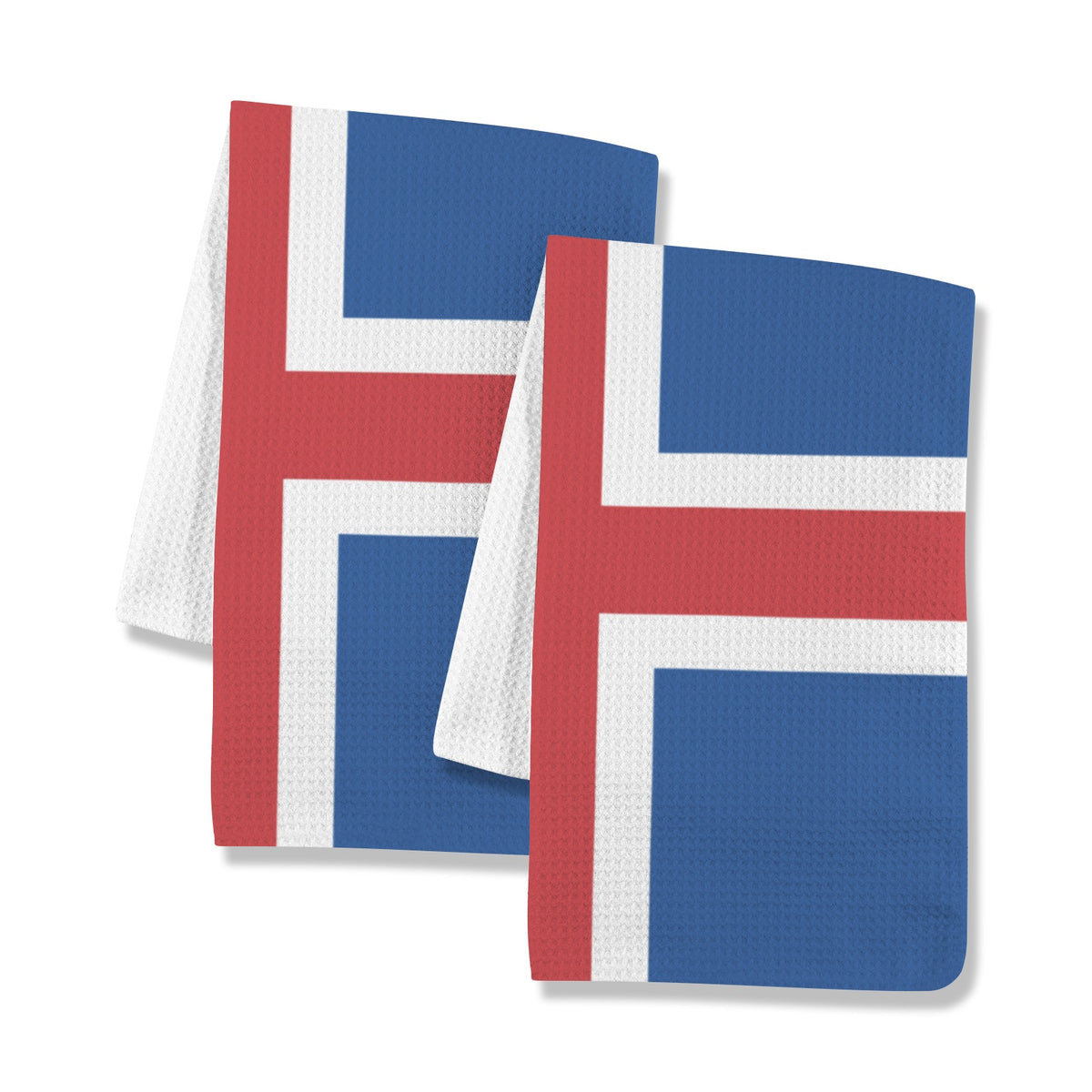 Iceland Flag Inspired Kitchen Towel 40X60cm (Pack of 2) | Printed In the USA