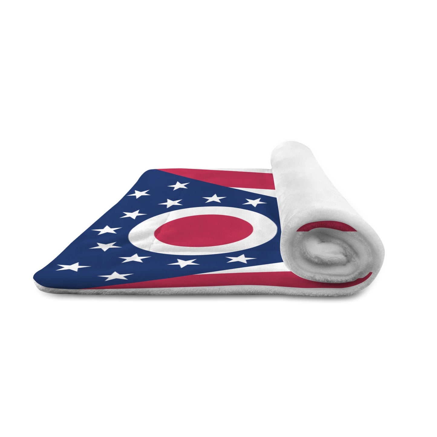 Ohio Flag Inspired Pet Mat 25x18inch (Made in the USA)