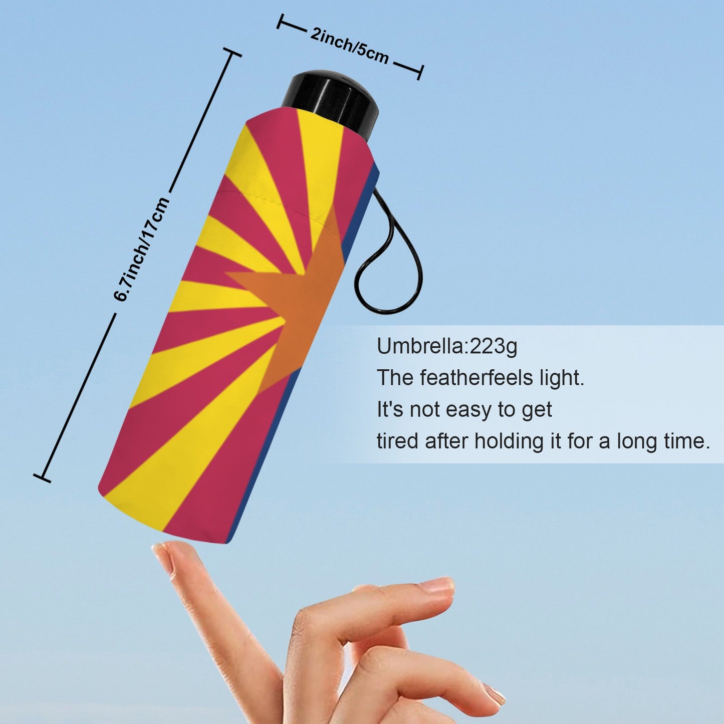 Arizona Flag Inspired Mini Compact Umbrella