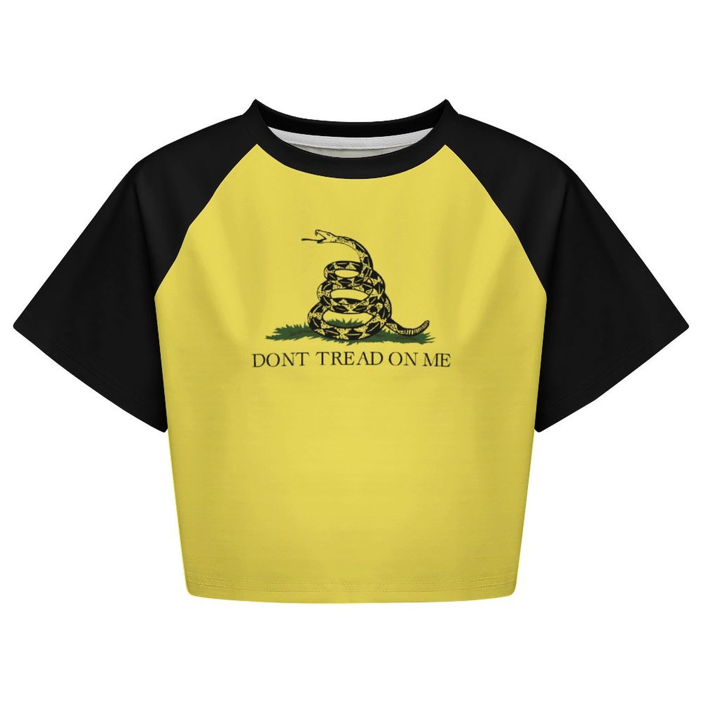 Gadsden Flag Inspired Women's Cropped Shirt