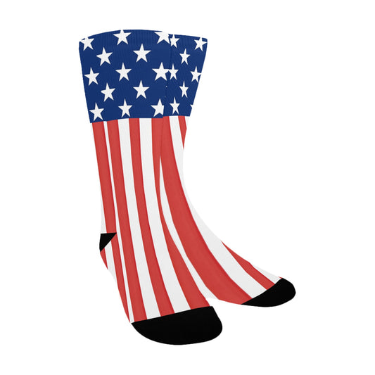 USA/American Flag Inspired Women's Custom  Socks | Ships from USA