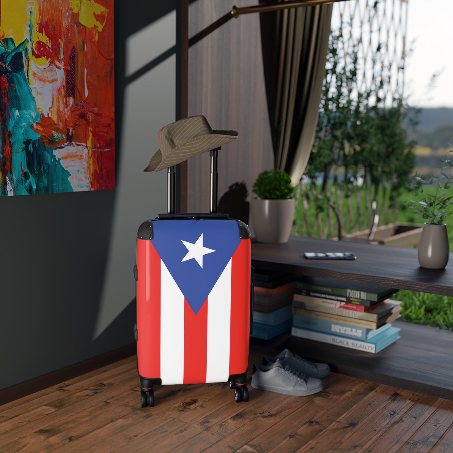 Puerto Rico Flag Inspired Suitcase