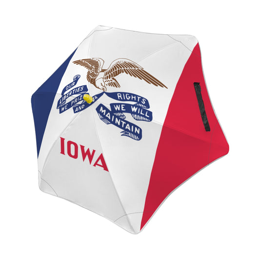 Iowa Flag Inspired Kids Safe Round Corner Umbrella