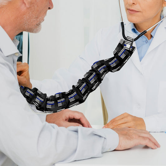 Thin Blue Line Flag Inspired Stethoscope Protective Cover