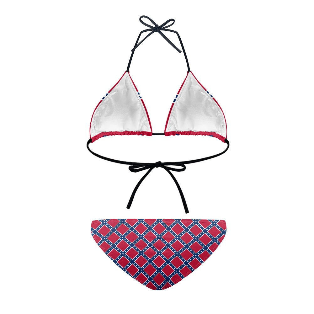 Confederate Battle Flag Inspired Women's Bikini