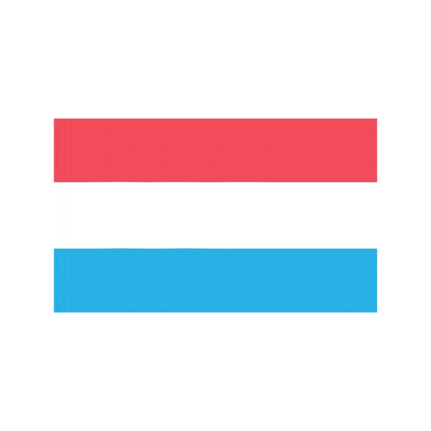Luxembourg flag with horizontal stripes by Luv My Flag.