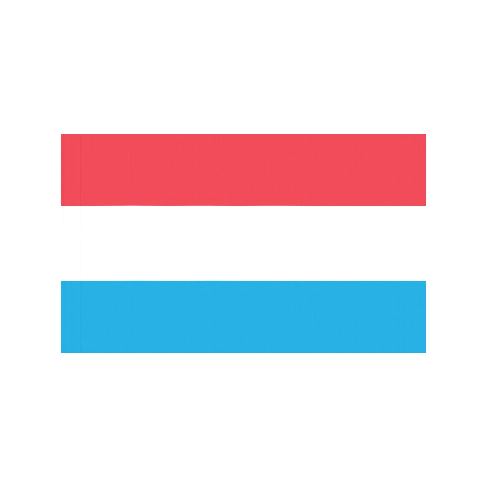 Luxembourg flag with horizontal stripes by Luv My Flag.