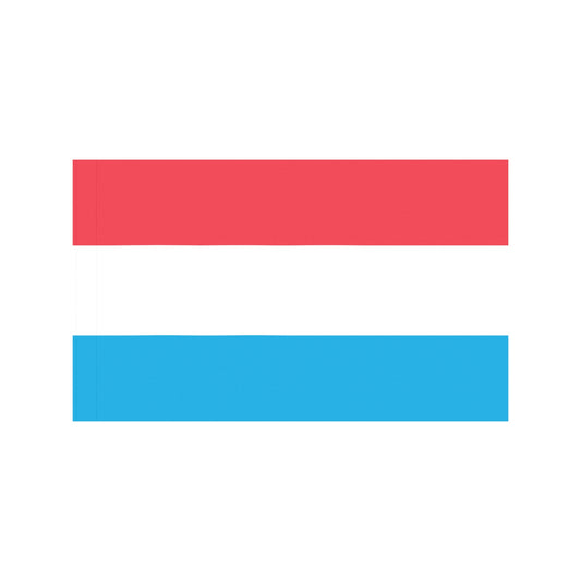 Luxembourg flag with horizontal stripes by Luv My Flag.