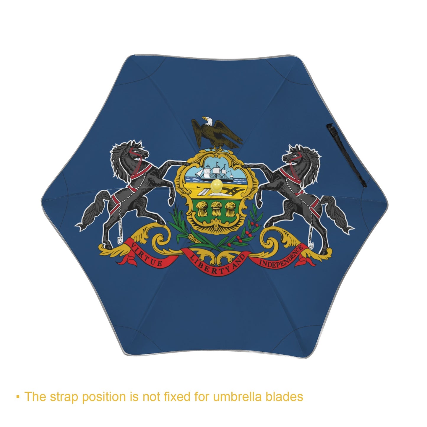 Pennsylvania Flag Inspired Kids Safe Round Corner Umbrella