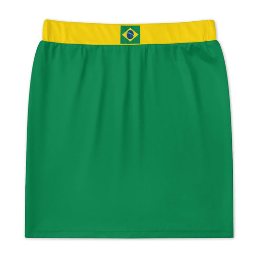 Brazil Flag Inspired Women's Mini Skirt
