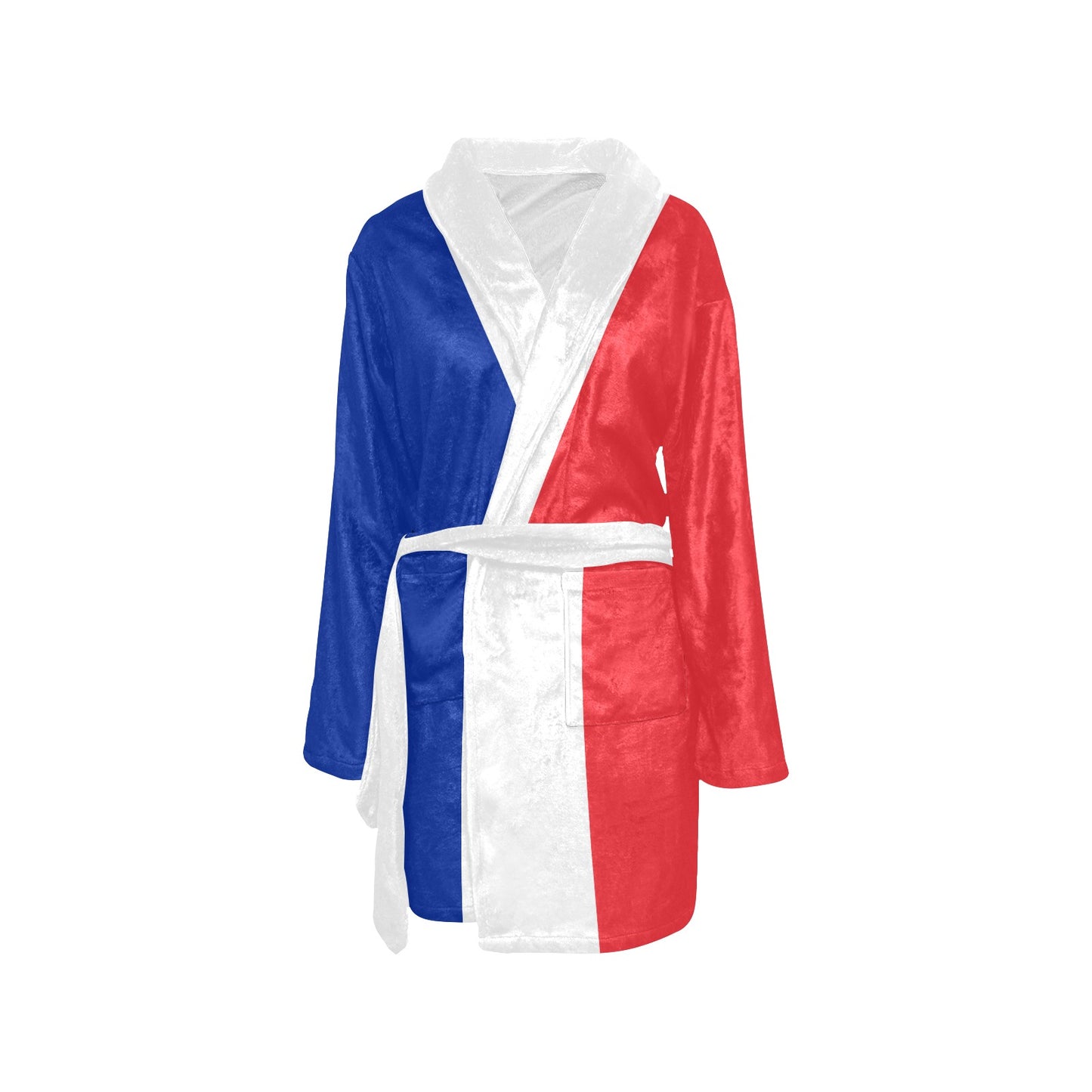 France Flag Inspired Women's Fleece Robe