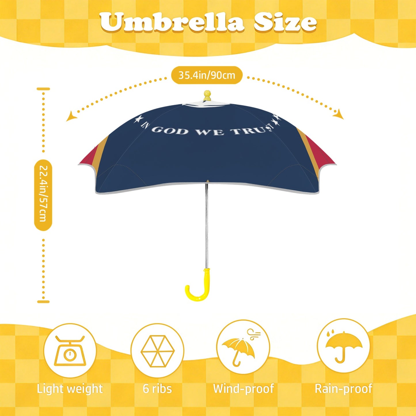 Mississippi Flag Inspired Kids Safe Round Corner Umbrella