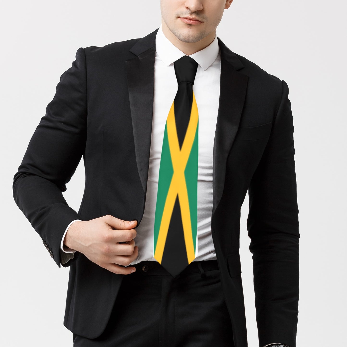 Jamaica Flag Inspired Classic Necktie (Two Sides)