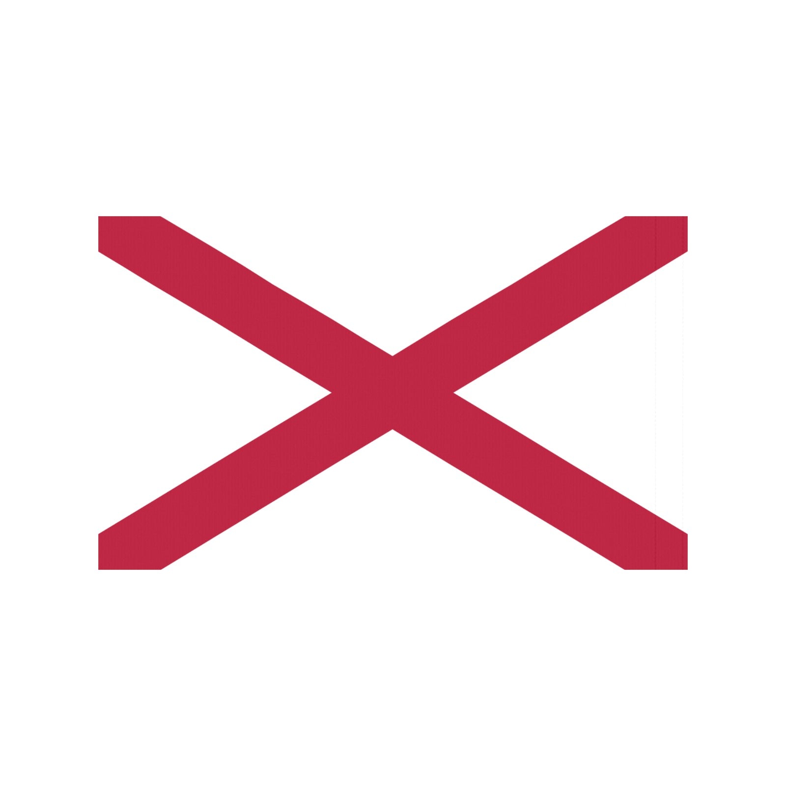 White flag with red cross by Luv My Flag.