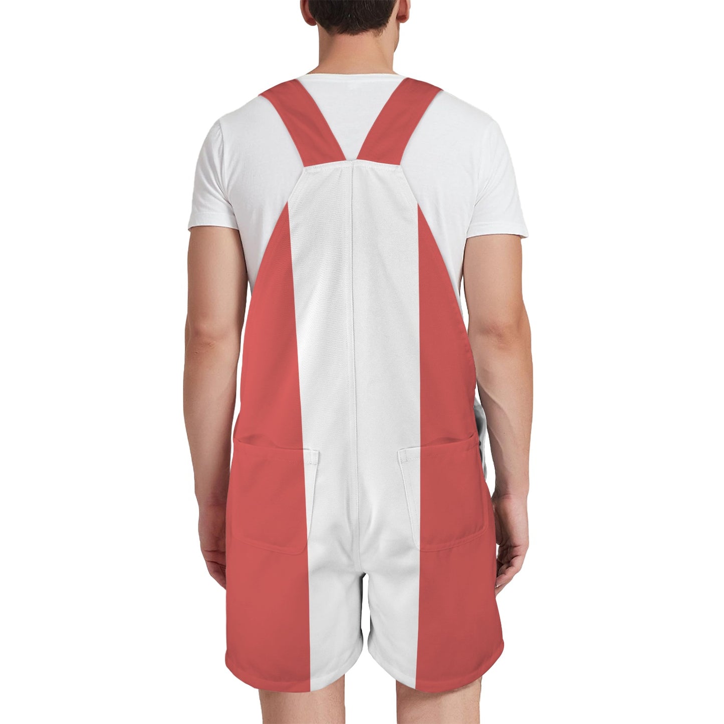 Canada Flag Inspired Unisex Suspender Jumpsuit