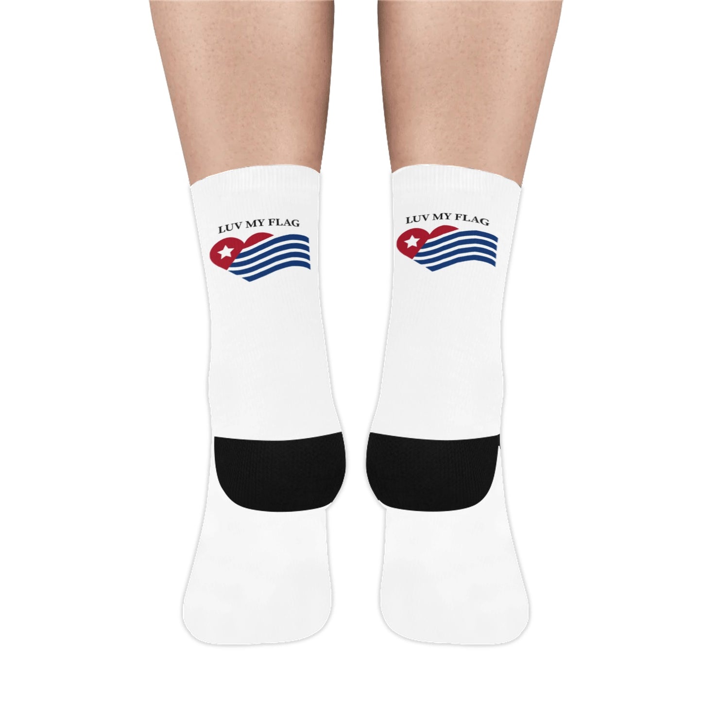 Luv My Flag Logo Crew Socks | Ships from USA