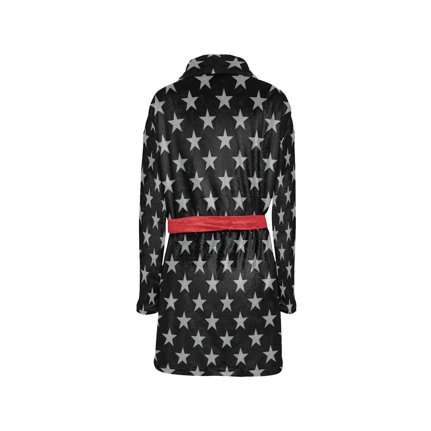 Thin Red Line Flag Inspired Women's Fleece Robe