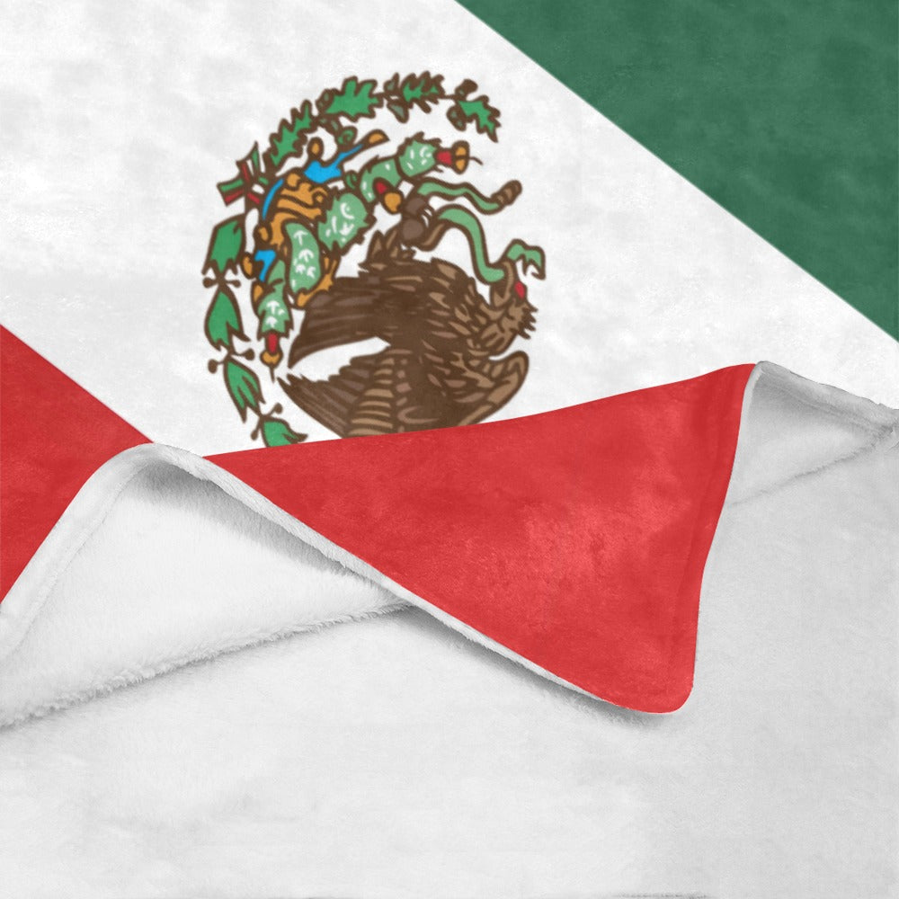 Mexico Flag Inspired Ultra-Soft Micro Fleece Blanket 40" x  50" | Ships from USA