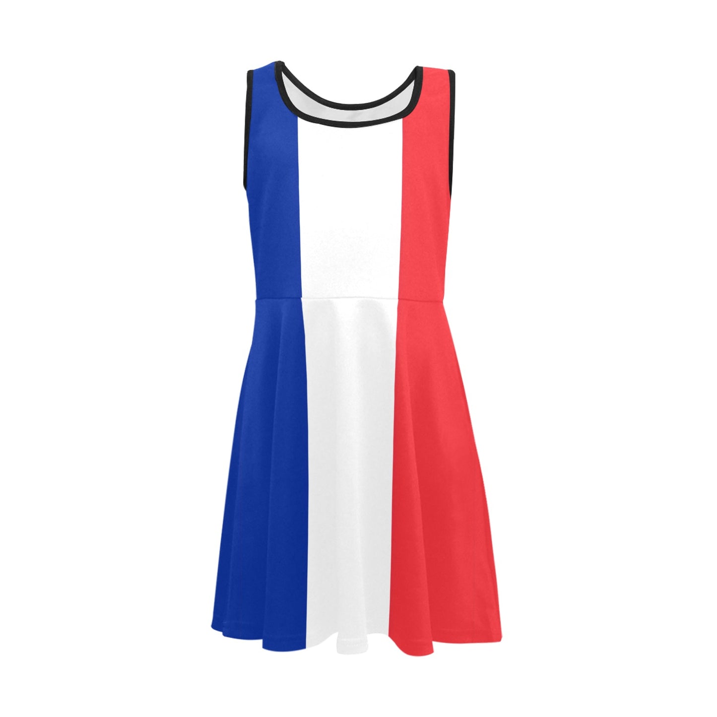 France Flag Inspired Girls' Sleeveless Sundress | Ships from USA