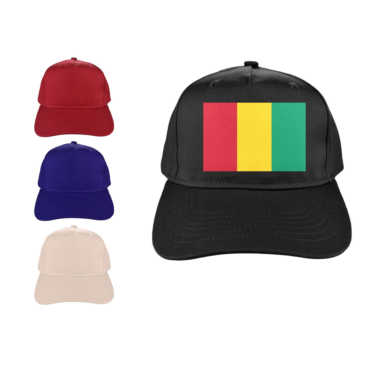Guinea Flag Inspired Baseball Cap | Printed in the  USA