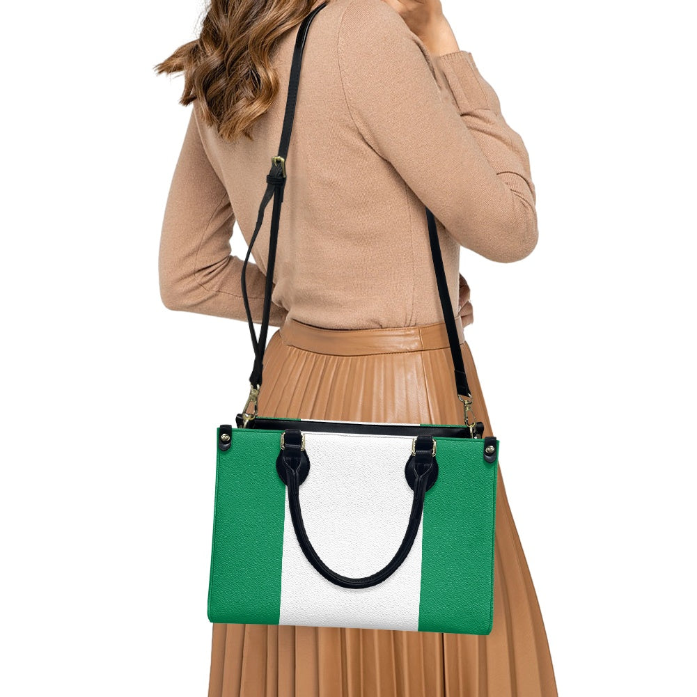 Nigeria Flag Bag With Swagger – PU Leather Purse for Daily Matter - Luv My Flag